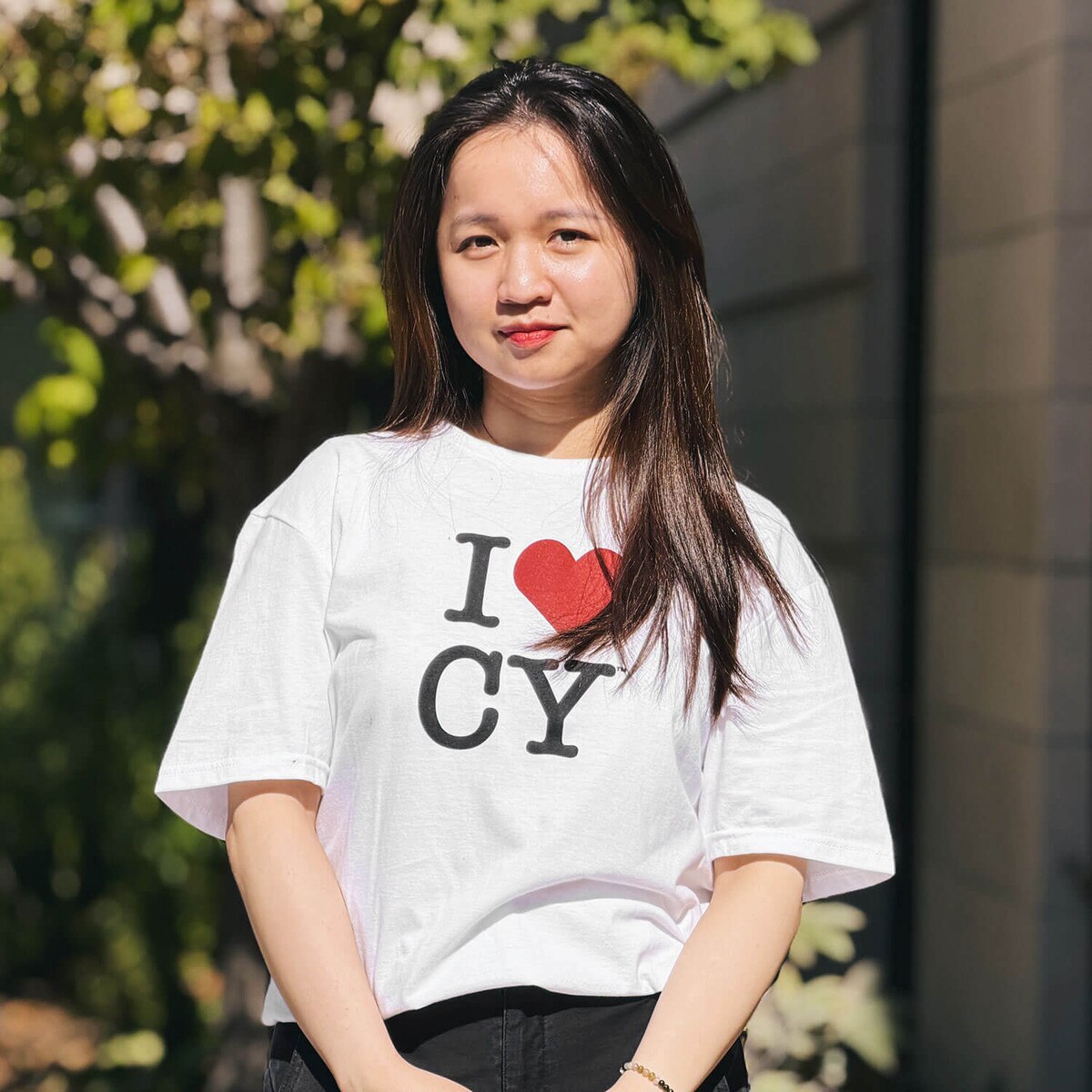 College House White I Heart Cy Short Sleeve T-shirt